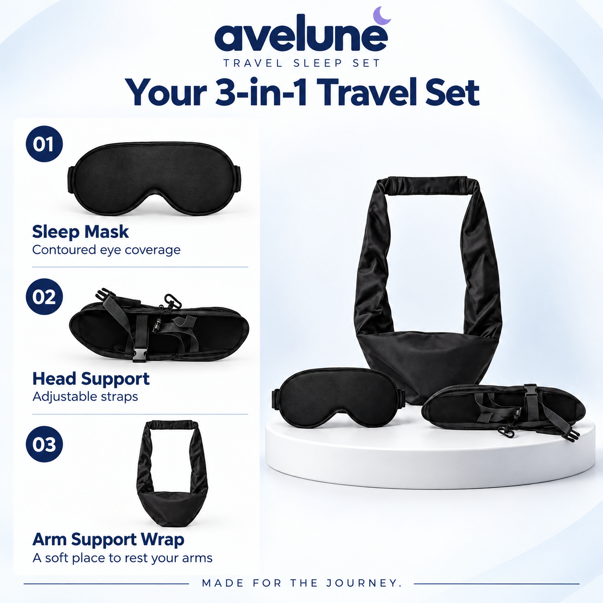 Avelune™ First class 3-in-1 Travel Sleep Set