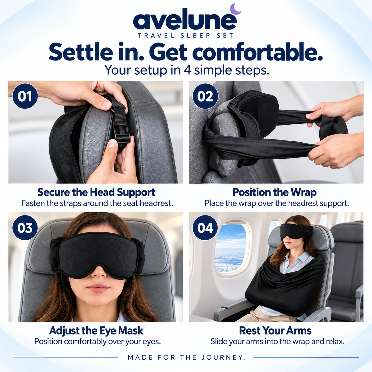 Avelune™ First class 3-in-1 Travel Sleep Set