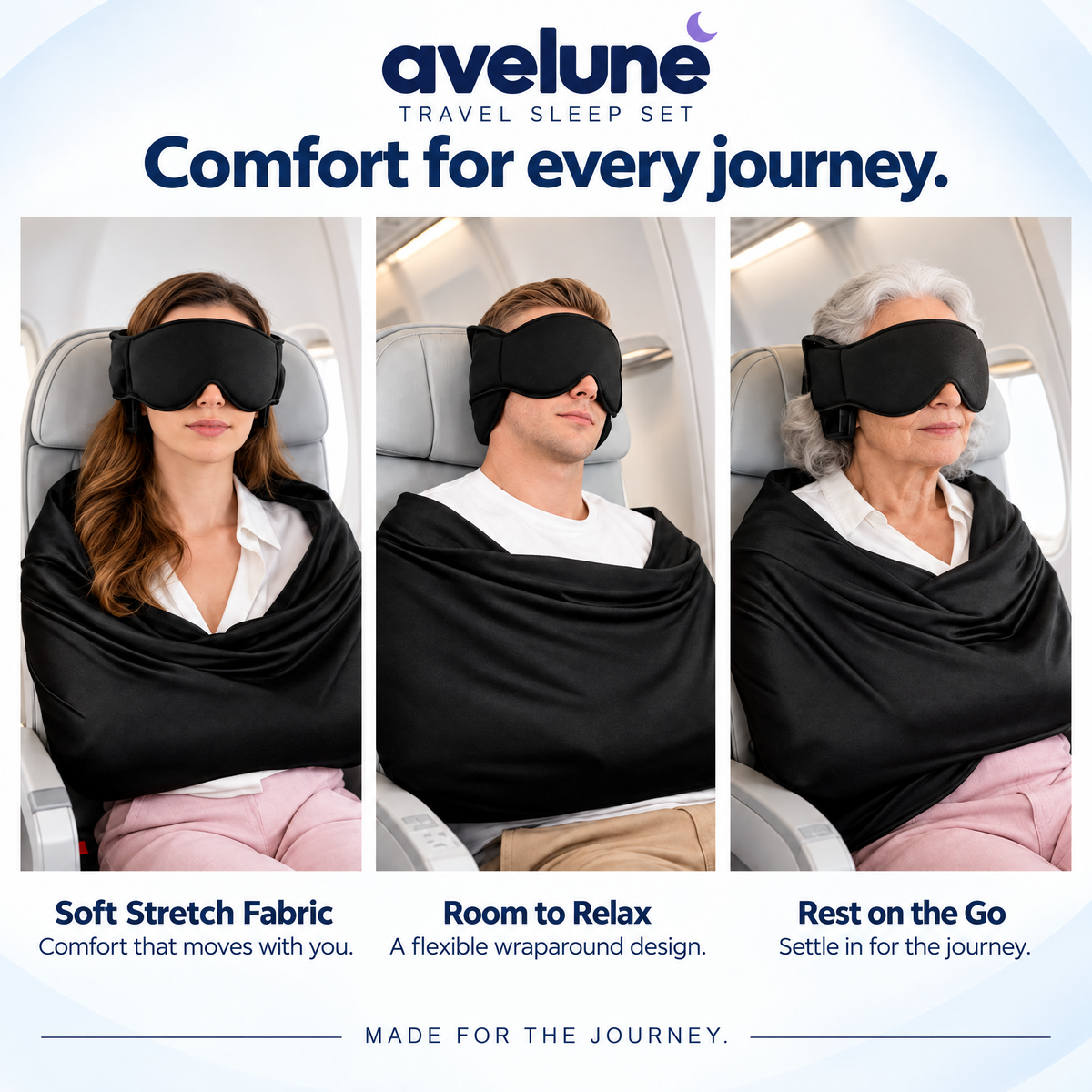 Avelune™ First class 3-in-1 Travel Sleep Set